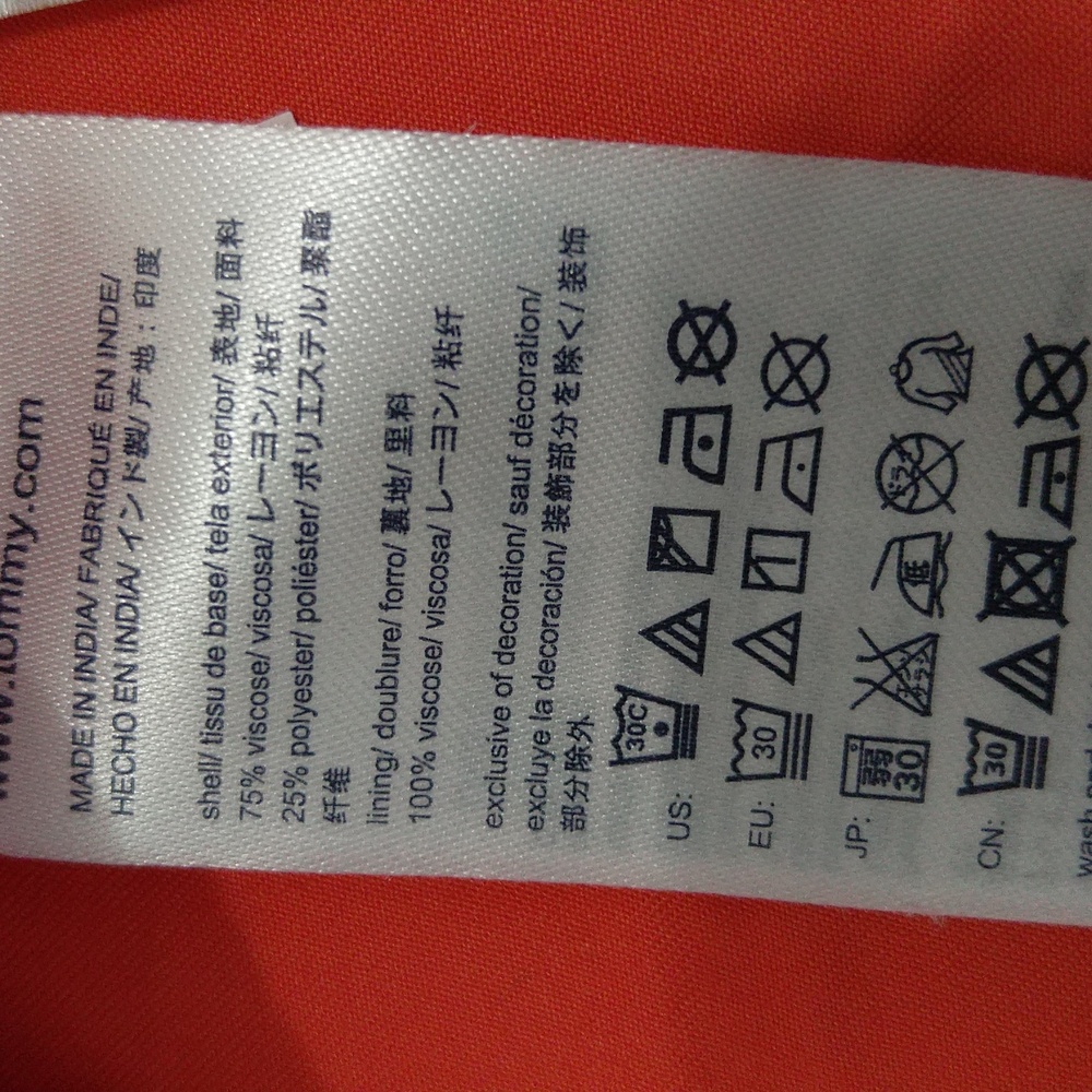 Tommy Hilfiger girl's sleeveless color block pink & orange shift party dress - Picture 12 of 12